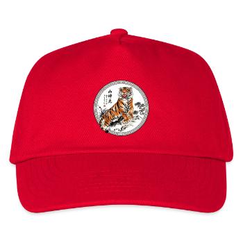 Tiger Asiatische Landschaft - Kinder Basecap - Rot - Vorne