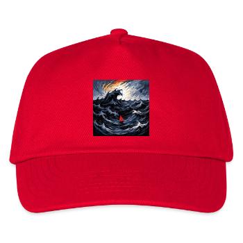 Rotes Segel im Sturmmeer - Kinder Basecap - Rot - Vorne
