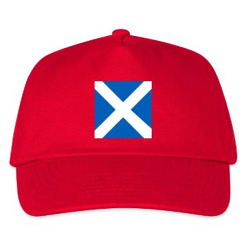 Zeig deine Farben – Schottland - Kinder Basecap - Rot - Vorne