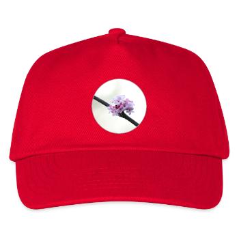 Fleur rose et blanche délicate, fleur blanche - Casquette de baseball Enfant - rouge - Devant