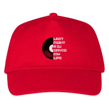 Last night a dj saved my life - Kinder Basecap - Rot - Vorne