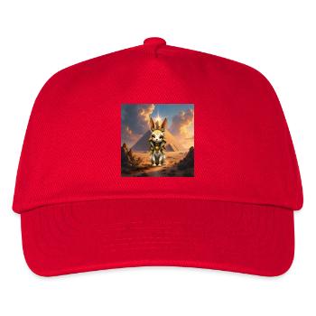 Egyptian bunny in pyramid - Kids’ Baseball Cap - red - Front