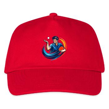 Table Tennis Serve Shirt Ping Pong Player - Kids’ Baseball Cap - red - Front