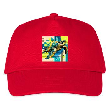 Schildkröte - Kinder Basecap - Rot - Vorne