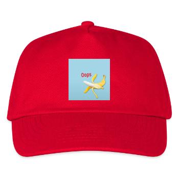 Oops Banane Humor Lustiges Rutsch Motiv - Kinder Basecap - Rot - Vorne