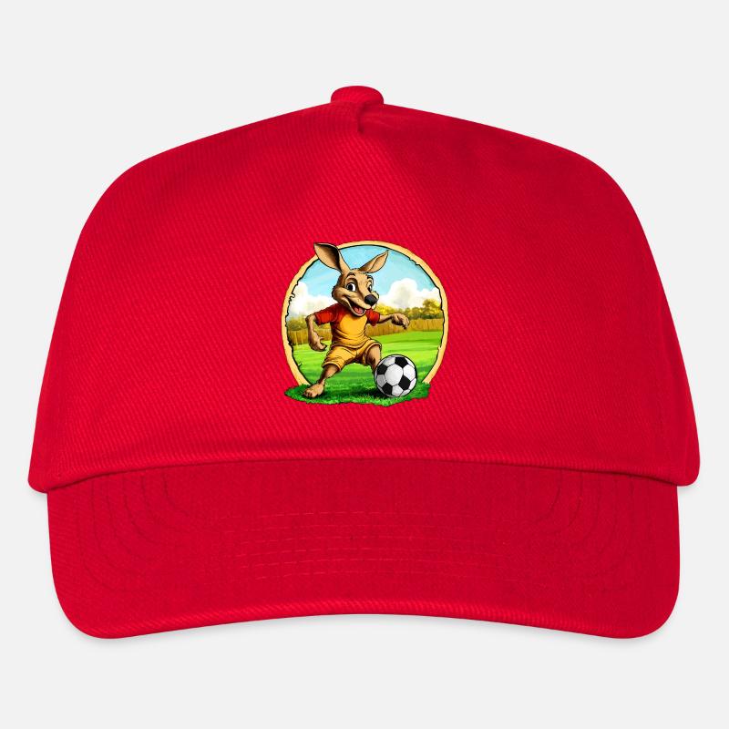 Fussballer Känguru - Kinder Basecap - Rot