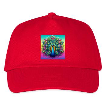 Pfau - Kinder Basecap - Rot - Vorne