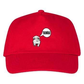 Hunde Abschied Tschüss - Kinder Basecap - Rot - Vorne