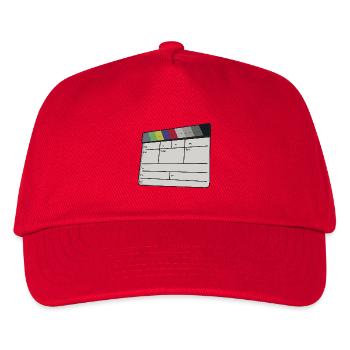 Filmischer Clapperboard-Farbbalken Retrofilm - Kinder Basecap - Rot - Vorne