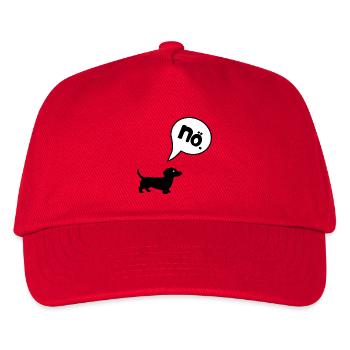 Dackel Charakter - Kinder Basecap - Rot - Vorne