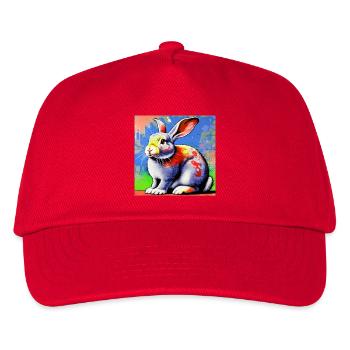 Kaninchen - Kinder Basecap - Rot - Vorne