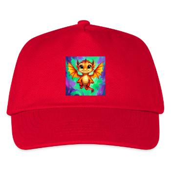 Drache - Kinder Basecap - Rot - Vorne