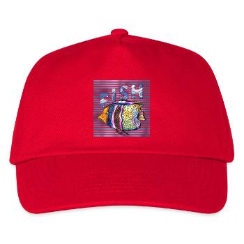 fish - Kids’ Baseball Cap - red - Front