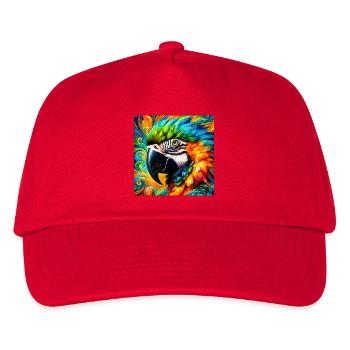 Papagei - Kinder Basecap - Rot - Vorne