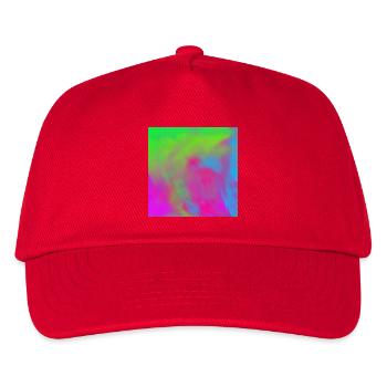 Vivid Neon Tie-Dye Gradient Burst - Kids’ Baseball Cap - red - Front