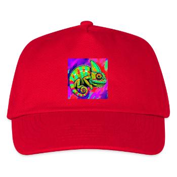 Chamäleon - Kinder Basecap - Rot - Vorne