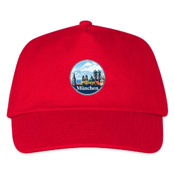 Muenchen Voralpenland 2026 - Kinder Basecap - Rot - Vorne