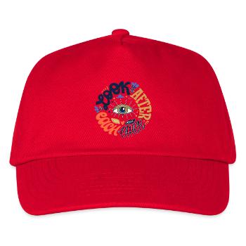 Motif œil - Casquette de baseball Enfant - rouge - Devant