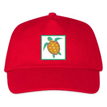 Sea Turtle Hand Drawn - Kids’ Baseball Cap - red - Front