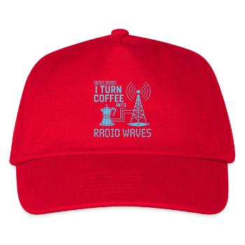 I Turn Coffee Into Radio Waves - Kids’ Baseball Cap - red - Front