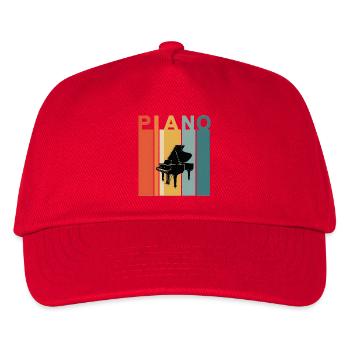 Cadeau piano Vintage - Casquette de baseball Enfant - rouge - Devant