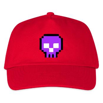 Pixel Skull Game Over - Kids’ Baseball Cap - red - Front