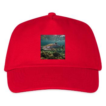 Salmon underwater motif - Kids’ Baseball Cap - red - Front