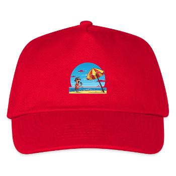 Strandgesang unter Sonnenschirm - Kinder Basecap - Rot - Vorne