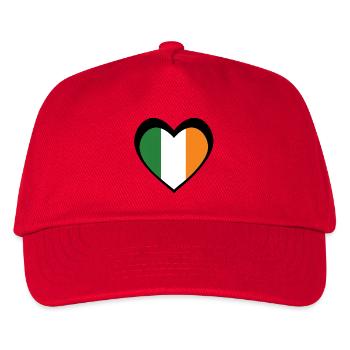 Ireland Black Heart – Love for Ireland - Kids’ Baseball Cap - red - Front