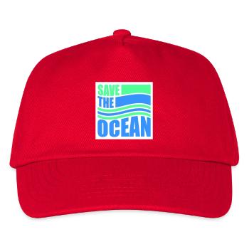 Save The Ocean Ocean Activism Environment Statement - Kids’ Baseball Cap - red - Front