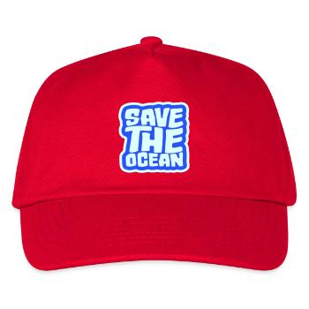 Save The Ocean Ocean Activism Environment Statement - Kids’ Baseball Cap - red - Front