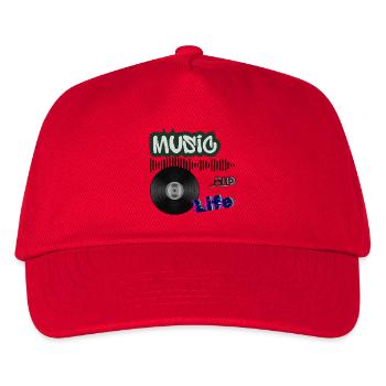 vinyl - Kids’ Baseball Cap - red - Front