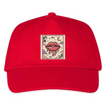 Mund schmilzt Nachthimmel - Kinder Basecap - Rot - Vorne