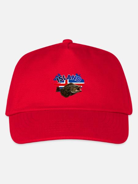 Halibut Fishing Iceland - Kids’ Baseball Cap - red