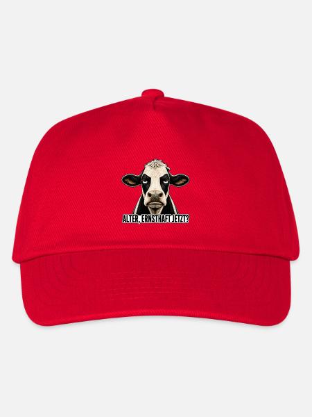 Alter ernsthaft jetzt Kuh Shirt Büro Humor - Kinder Basecap - Rot