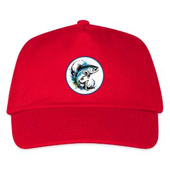 Jumping Salmon - Kids’ Baseball Cap - red - Front