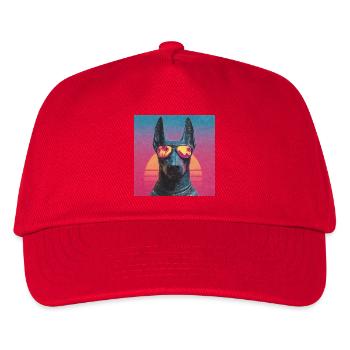 Anubis Synthwave - Dieu en vacances - Casquette de baseball Enfant - rouge - Devant