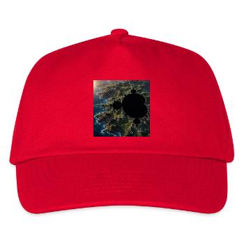 Meeresfraktal über der Küste - Kinder Basecap - Rot - Vorne