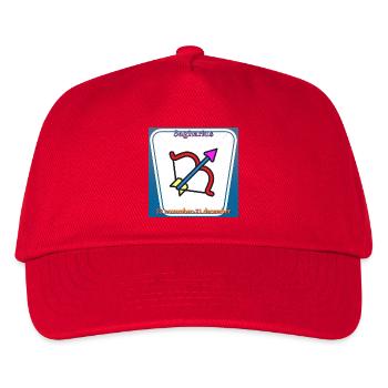 Schütze - Kinder Basecap - Rot - Vorne