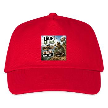 Läuft Mir Rückwärts Bergab - Kinder Basecap - Rot - Vorne