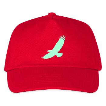 Falke im Flug - Kinder Basecap - Rot - Vorne
