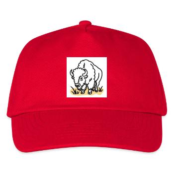 Bisons sur herbe jaune - Casquette de baseball Enfant - rouge - Devant