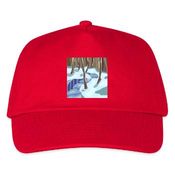 Winter Forest in Cold Shades - Kids’ Baseball Cap - red - Front