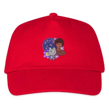 Anime Boy and Cat with Walker Art - Kids’ Baseball Cap - red - Front