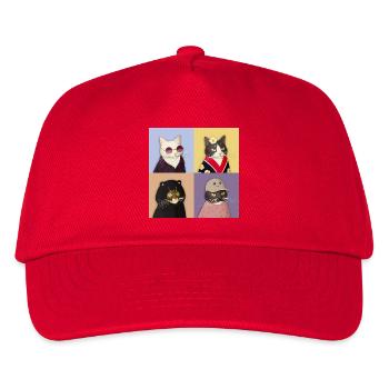 Cat Couture Quartett - Kinder Basecap - Rot - Vorne