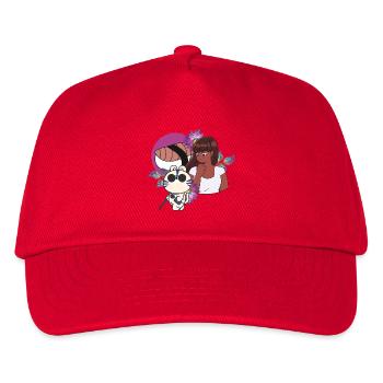 Blinder Tiger mit weißem Stock Blumenkunst - Kinder Basecap - Rot - Vorne