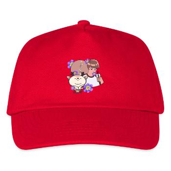 Bubble Tea et Cerf avec Walker - Casquette de baseball Enfant - rouge - Devant