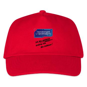 Neurodivergent - Ich bin wirklich anders - Kinder Basecap - Rot - Vorne