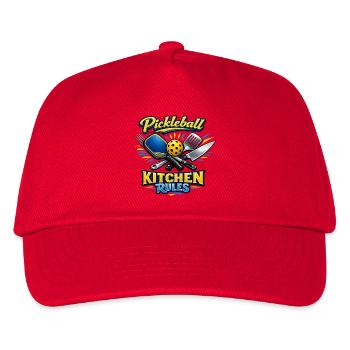 Pickleball Kitchen Rules - Kids’ Baseball Cap - red - Front