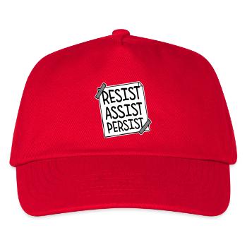 Résistez Assistez Persister Activisme Logo de motivation - Casquette de baseball Enfant - rouge - Devant